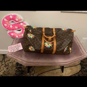 Louis Vuitton Monogram keepall customized